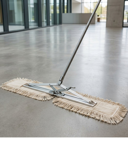 Zfyra Twin-Wing Scissor Dust Mop 90 cm Natural Cotton - Lifestyle view